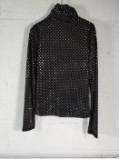 A women's as new Maje Rhinestone Top, black (T1).