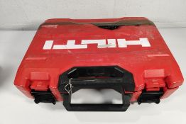 A pre-owned Hilti multi line laser with battery, charger and carry case (MN: PM 40-MG).