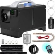 A Vevor diesel 8kw air parking heater, box open (WF5001) (stock image).