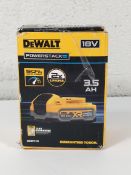 An as new Dewalt 3.5AH 18V XR powerstack battery (REF: DCBP318).