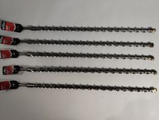 Five as new Milwaukee M2 SDS Plus Drill bit, 20mm x 600mm (4932367025).