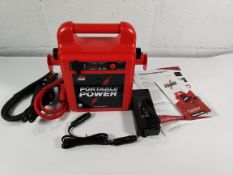 An as new Portable Power 1800 Rapid Charge jump starter.