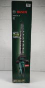 A Bosch cordless hedge trimmer, boxed (AHS 55-20 LI).