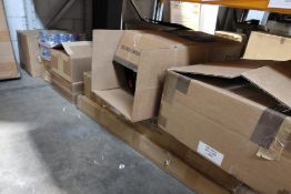 A shelf of miscellaneous items to include mainly pet/animal products.