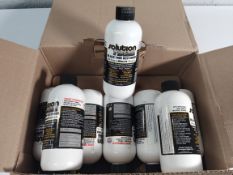 Eight as new bottles of Solution Finish black trim restorer, 12oz (354ml).