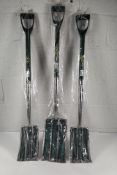Three as new C.K Stainless Steel Forks: 2x Border Forks (G5141), 1x Digging Fork (G5143).