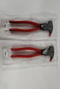 Two as new C.K heavy duty drop forged steel fencing pliers 265mm (T3866).