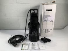 A DAB Divertek 500 NA submersible pump, instructions and two adapters, boxed (UK adapter required) (