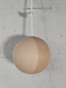 An as new Mater Luiku base pendant 'ball' designed by Maija Puoskari, Natural (REF: 02901).