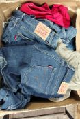 Approximately 50 pairs of women's assorted pre-owned shorts to include Levi's, Lee and Wrangler.