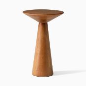 An as new West Elm Wooden Drink Side Table, Dark Walnut (7482285) (stock image).