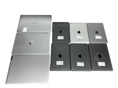 Assorted Apple iPads (iCloud locked, sold for parts) and laptops (Storage wiped/ removed) (All items