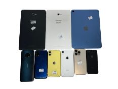 Assorted smartphones & tablets sold for parts including Apple, Samsung, Nokia (All items iCloud/Goog