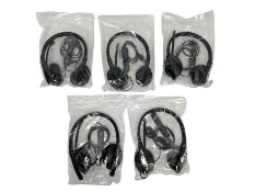 Five pre-owned EPOS Sennheiser ADAPT 160T USB II Headsets.