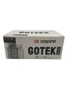 10 Packs of 2 Aspire Gotek Replacement 0.8 Ohm 4.5ml Pods (EAN: 6958947153782) (Over 18's only).