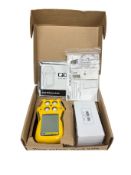 As new BW Technologies Gas Alert Quattro Multi Gas Detector (QT-XWHM-R-Y-BT UK) with GDU MK3 Auxilia