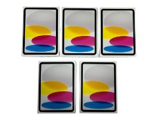 Five pre-owned Apple iPad 11th Gen (A3354) 128GB (MDM locked, sold for parts only) (Battery health 1