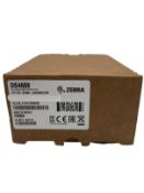 As new Zebra DS4608-SR Corded Handheld 1D/2D Laser Barcode Scanner (P/N: DS4608-SR6U2100AZW).