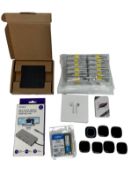 Assorted items to include as new Targus adaptors, Crucial DDR4 RAM, Apple Airpods, FitBit Versa Wat