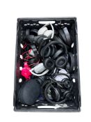 Assorted pre-owned over-ear headphones (All items untested, sold as seen).