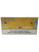 Two packs of 10 × 2 Lost Mary BM600 20mg/ml Pineapple Ice Prefilled Pods (Exp 03/27)(EAN: 6932570130