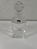 Six as new square decanters, star cut base, full lead crystal - 89cl (may show signs of long term st
