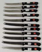 Eleven Wusthof tomato scalloped blade knives 160mm (4105) (over 18s only).