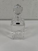 Six as new square decanters, star cut base, full lead crystal - 89cl (may show signs of long term st