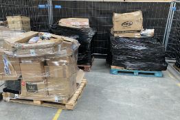 Three pallets of assorted commercial miscellaneous items.