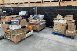 Three pallets of assorted commercial miscellaneous items.