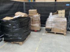 Three pallets of assorted commercial miscellaneous items.