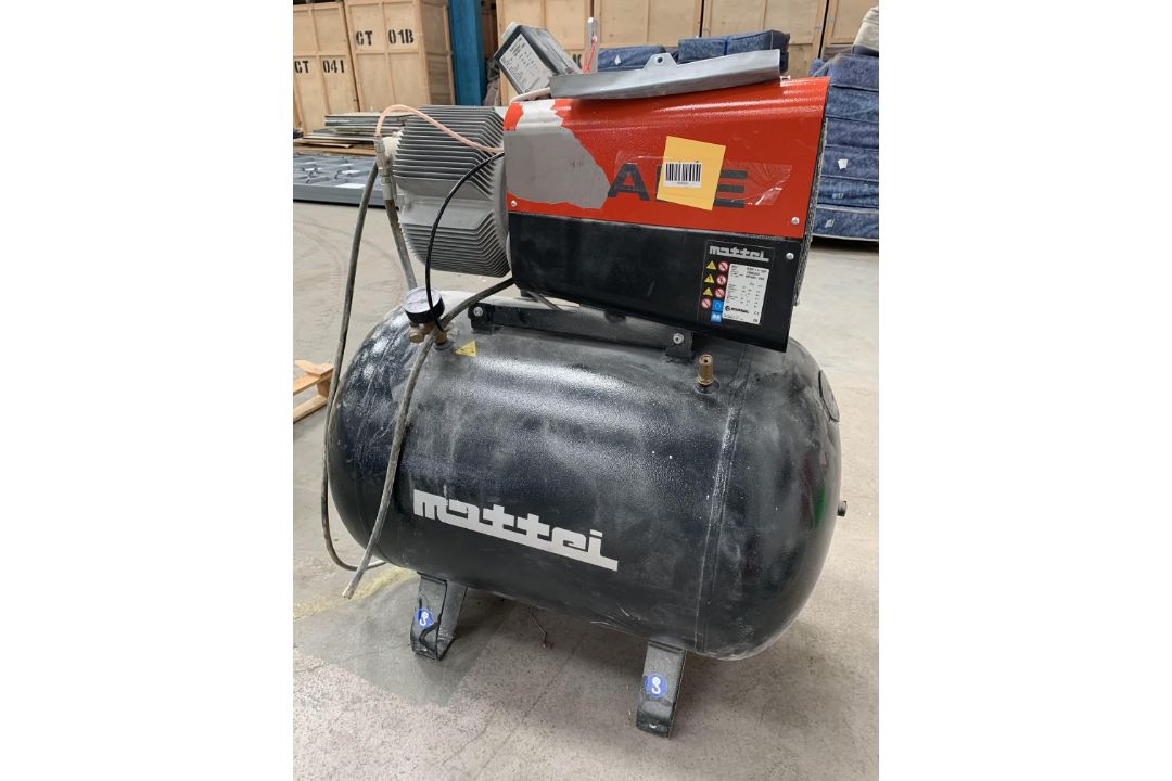 A pre-owned Mattei blade S 2-2001 rotary vane compressor.