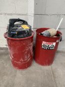 A pre-owned Lumber Jack BDE 1100 50L dust extractor and spare tank.