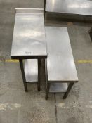 Two small preparation side tables.