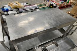 Stainless steel preparation table.