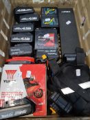 Fifteen pre-owned power tool batteries to include Makita, Yausa.