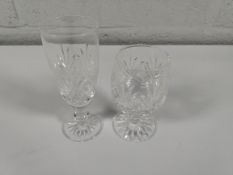 Twelve Loretta tall champagne flutes -17cl and eleven Loretta claret goblets - 14cl (units), all as