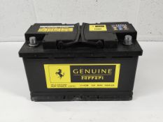 A Genuine Ferrari Battery by FIAMM, L4 AGM, 12V, 80Ah, 800A EN (PN: 326782).