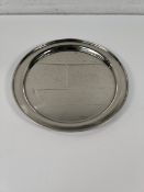 Fifteen as new stainless steel salvers, round, narrow rim - 300mm (may show signs of long term stora