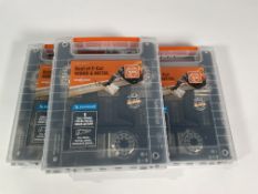 Three as new Fein 35222967010 E-Cut Starlock Wood Metal Sets.