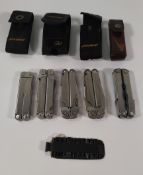 Five pre-owned Leatherman multi-tools to include Fuse, Wave (over18s only).