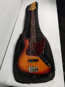 A pre-owned Squier by Fender Vintage Modified Jazz Bass electric bass guitar.