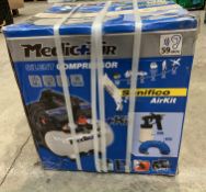 Medic air silent compressor with air kit.