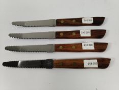 Four stainless steel Grapefruit knives 90mm (over 18s only).