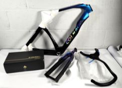 An as new Colnago frameset , black and blue colourway, boxed. (1KTF.Y1S,0TU.0XS.YSBO.SA00)