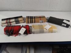 Five Cashmere/Lambs Wool scarves to include Edinburgh Wool Mills and Kiltane.