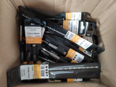 Approximately thirty as new drill bits to include SDS plus masonry bits.