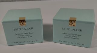 Two Estee Lauder Advanced Night Repair overnight treatment 2 x 65ml.
