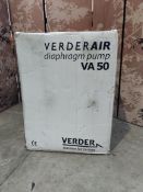 A boxed as new Verderair VA50 air operated diaphragm pump.