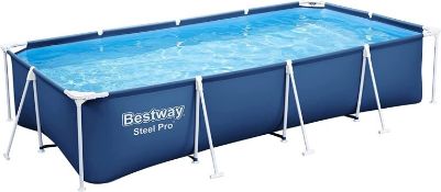 An as new Bestway Steel Pro Outdoor Swimming Pool, 4.00m x 2.11m x 81cm (6941607328095) (stock image